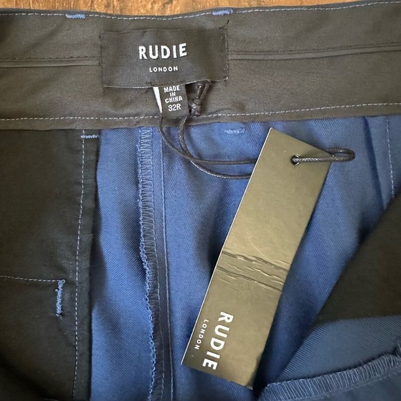 NWT RUDIE LONDON Mens Dress Pants in Navy - Picture 7 of 10